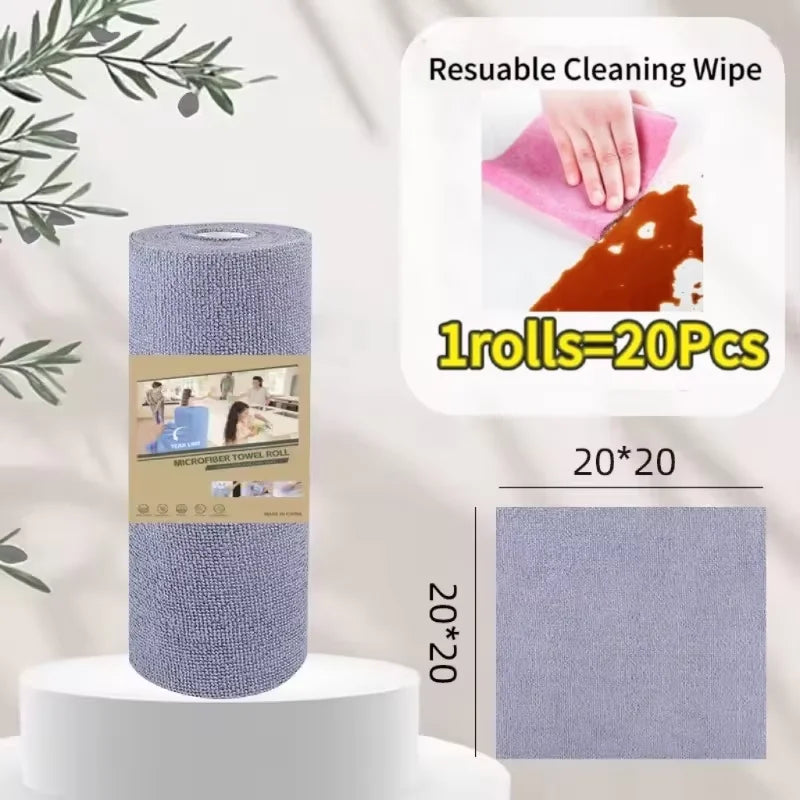 Reusable Microfibre Cleaning Cloth Roll – Tear-Off Kitchen Towels