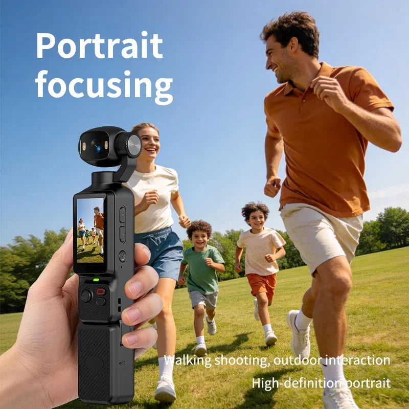 4K Handheld Gimbal Camera with 180° Flip Screen