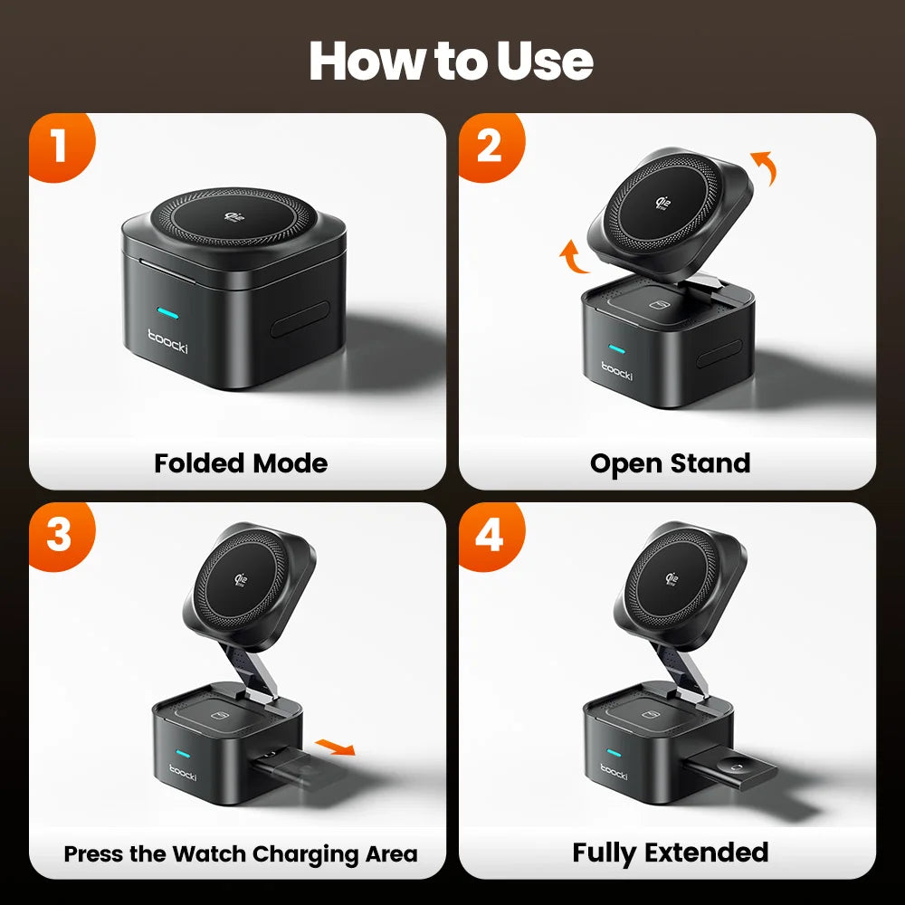 Toocki GY-W24 3-in-1 Wireless Charging Stand, Up to 25W