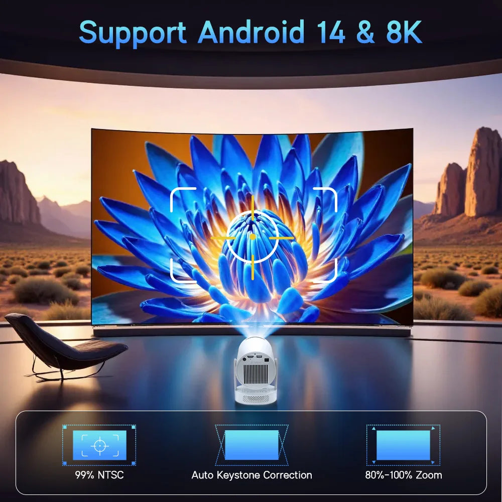Magcubic Android 14 Native 1080P 8K Projector Manual Focus HY320Pro-A Full HD Projector Portable Home Cinema