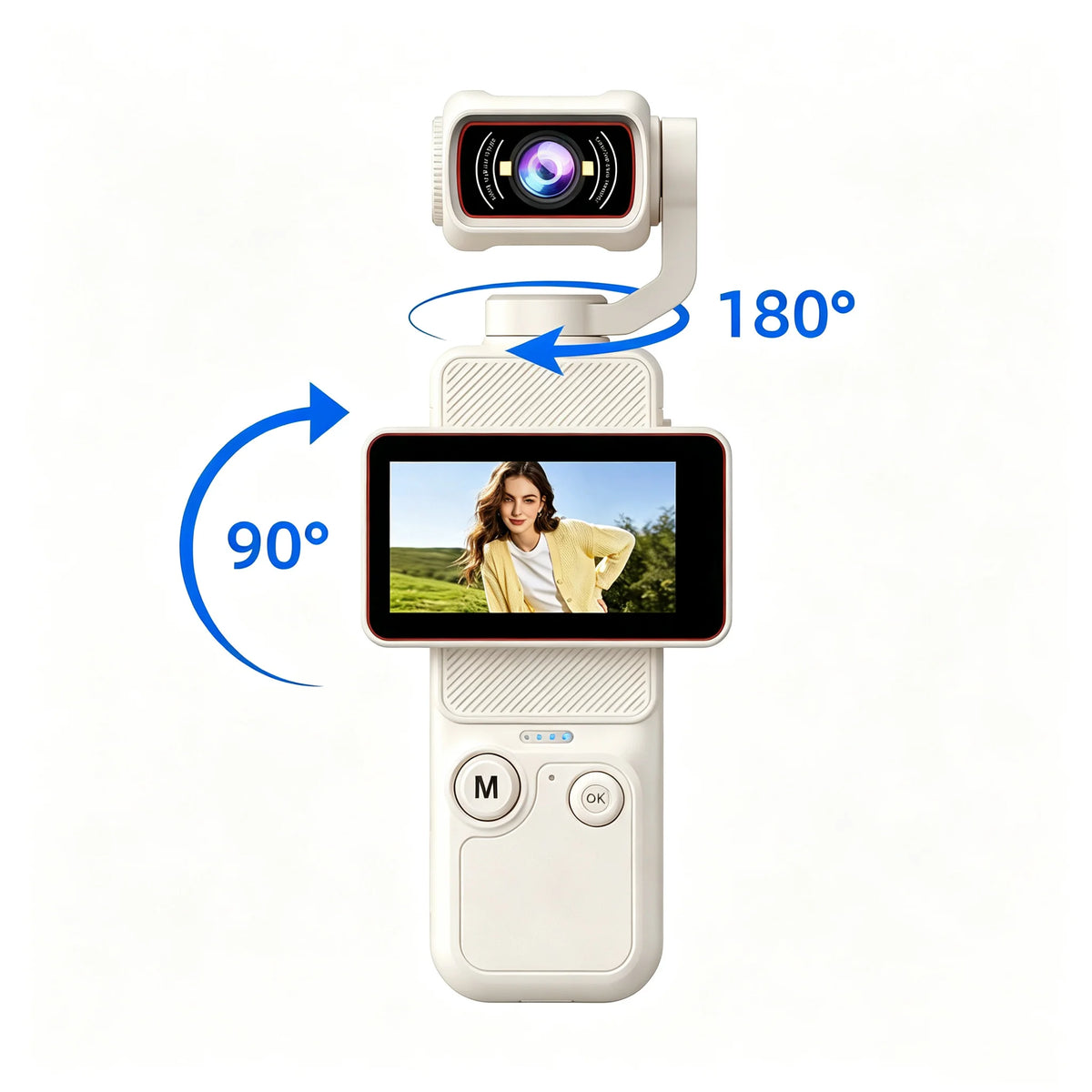 Mini 1080p Wi-Fi Action Camera with 180° Rotating Lens