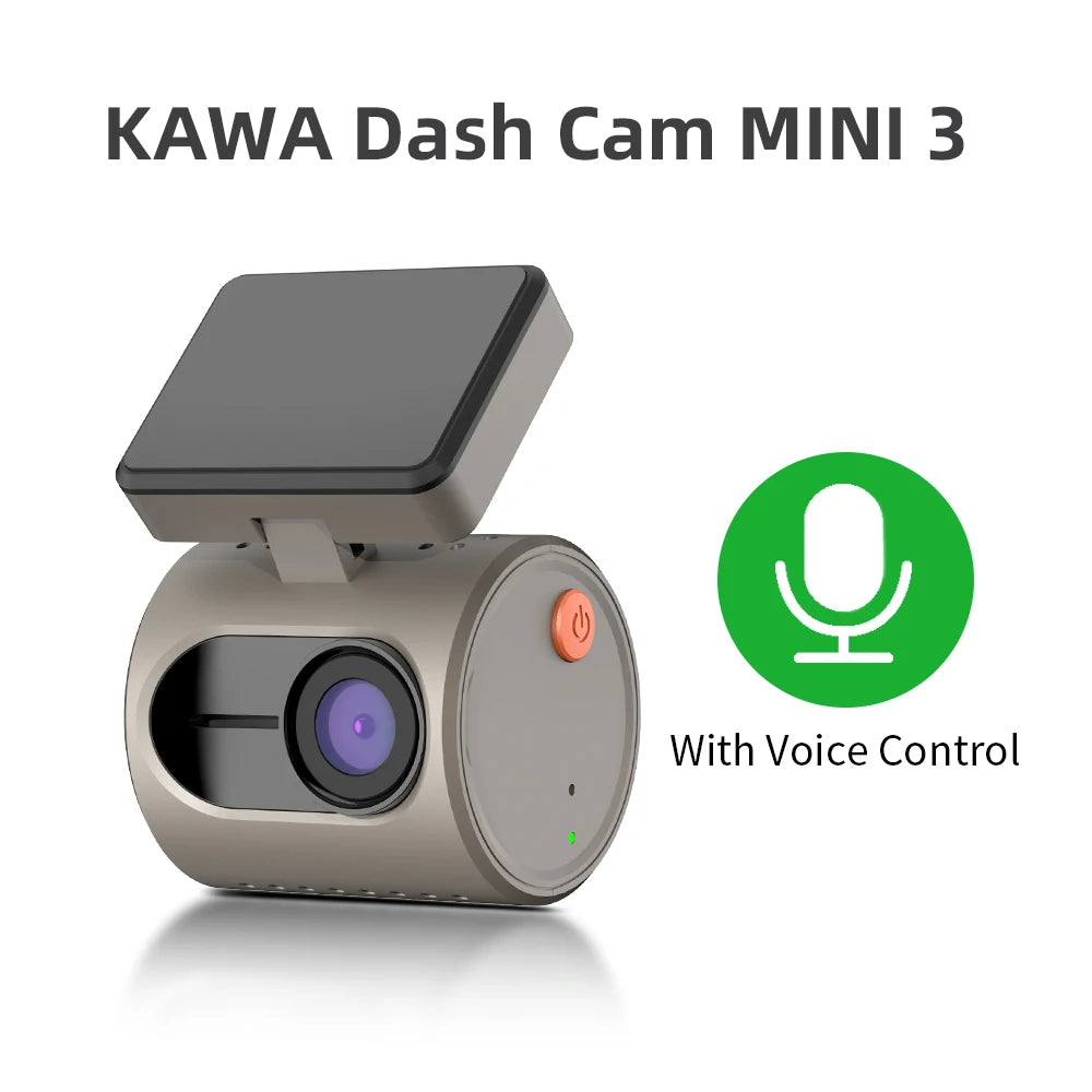 KAWA MINI 3 1296p Mini Dash Cam with Wi-Fi & Supercapacitor