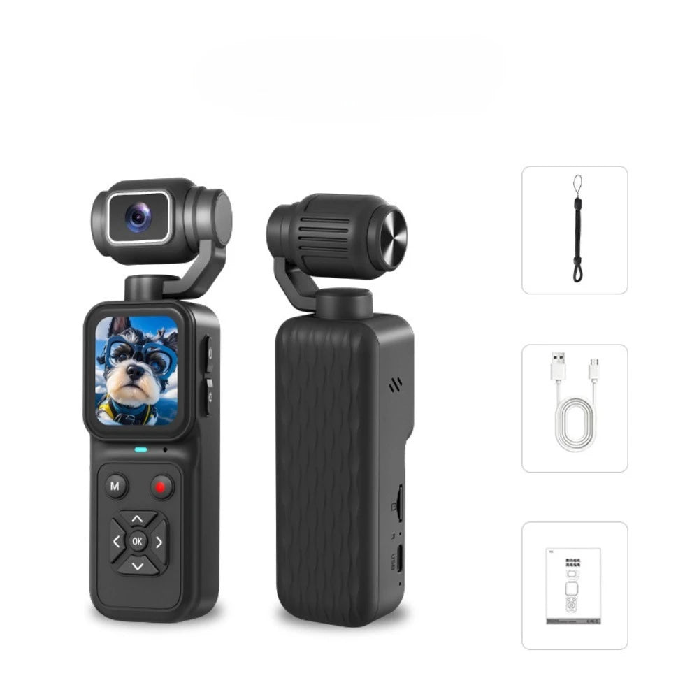 4K Vlogging Camera with 180° Flip, 16x Digital Zoom and 1.69-inch Screen