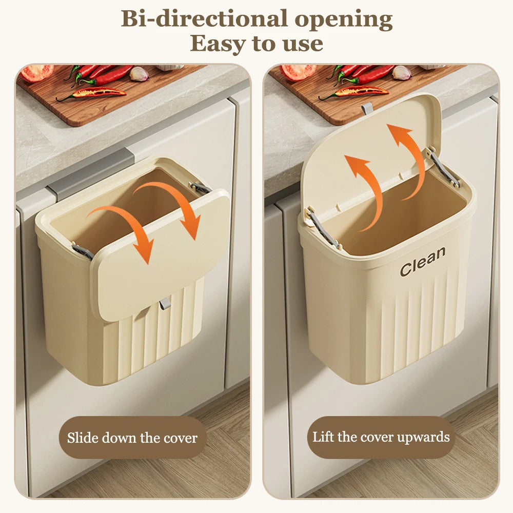 Hanging Kitchen Cabinet Bin with Lid, 8.5L or 12L