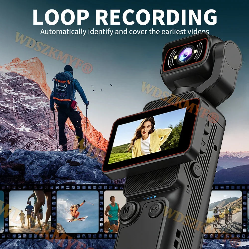 Mini 1080p Wi-Fi Action Camera with 180° Rotating Lens