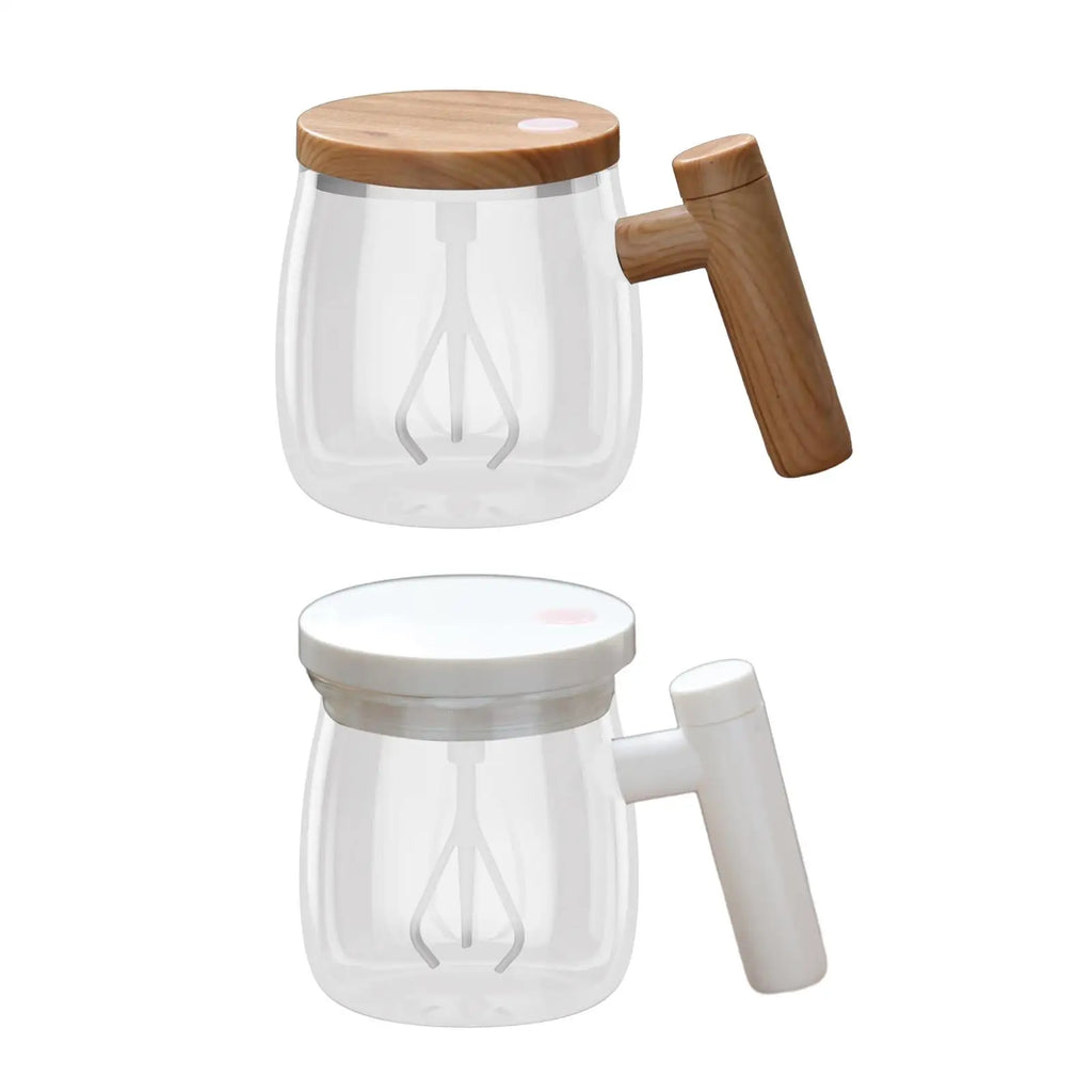 400 ml Self-Stirring Glass Mug for Coffee and Hot Drinks