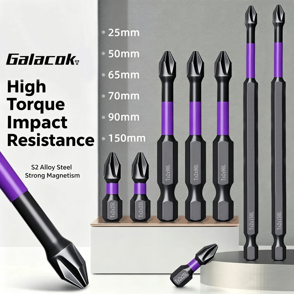 6-Piece Magnetic Phillips Screwdriver Bit Set