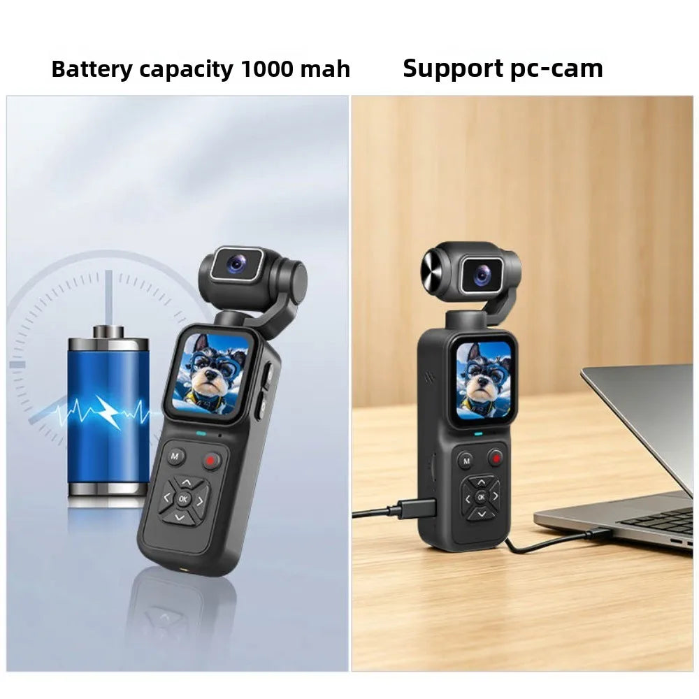 4K Vlogging Camera with 180° Flip, 16x Digital Zoom and 1.69-inch Screen