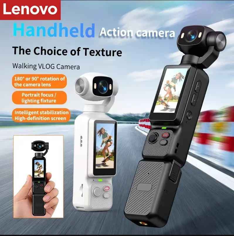 4K Handheld Gimbal Camera with 180° Flip Screen