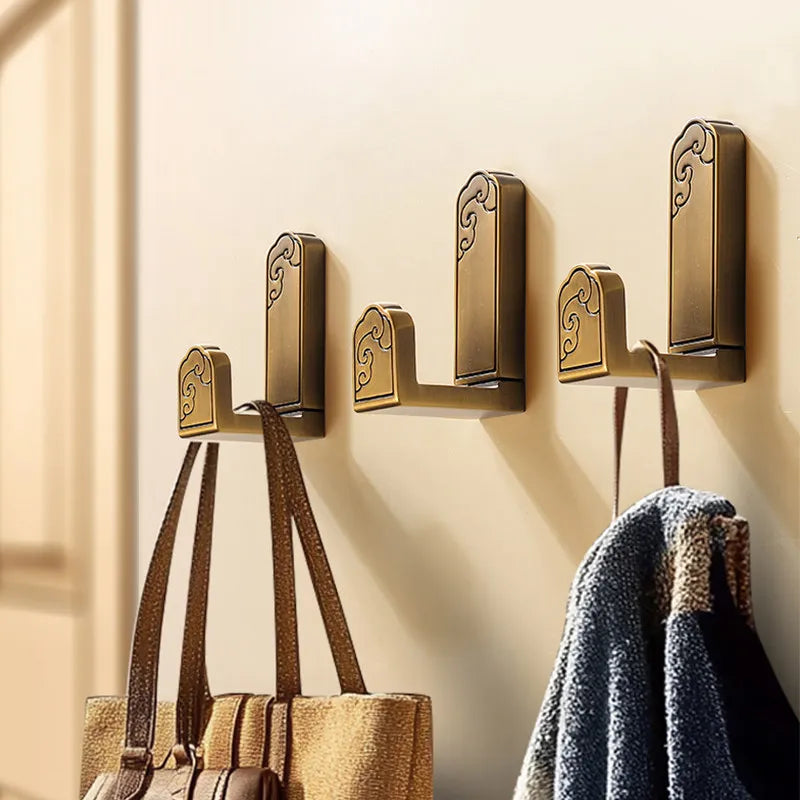 Metal No Drill Wall Mounted Coat Hooks Door Back Coat Hanger Clothes Hat Rack for Entryway Multifunctional Bathroom Towel Hook