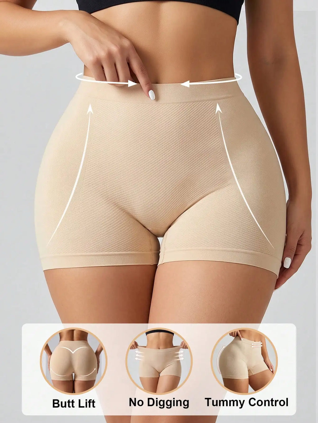 Women's Seamless Tummy Control Boyshorts – Breathable Body Shaper Underwear with Butt Lift