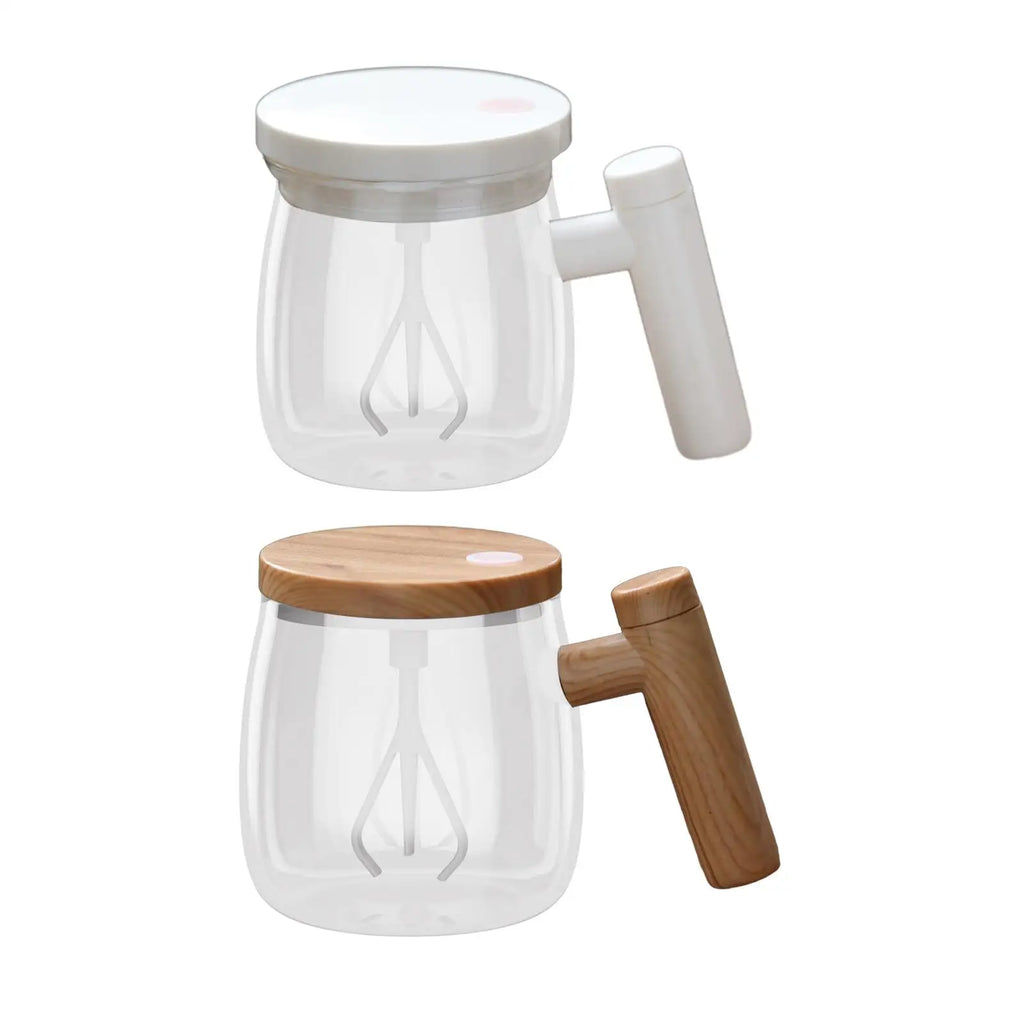 400 ml Self-Stirring Glass Mug for Coffee and Hot Drinks