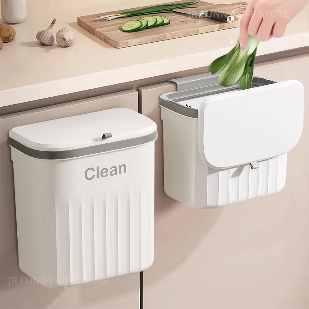 Hanging Kitchen Cabinet Bin with Lid, 8.5L or 12L