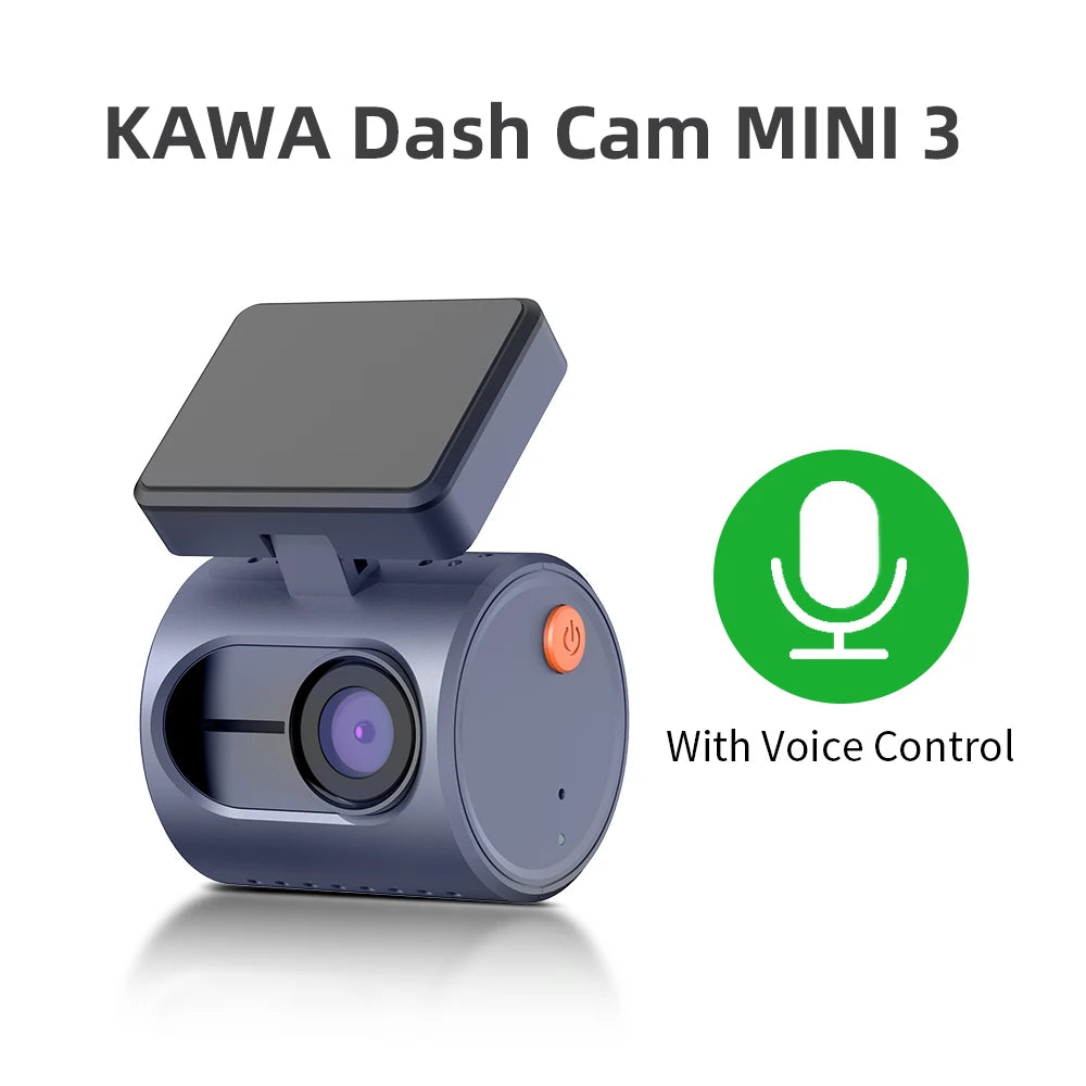 KAWA MINI 3 1296p Mini Dash Cam with Wi-Fi & Supercapacitor