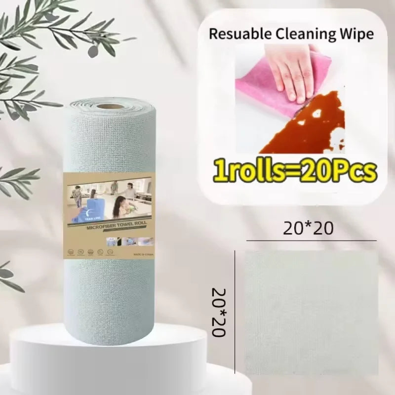 Reusable Microfibre Cleaning Cloth Roll – Tear-Off Kitchen Towels