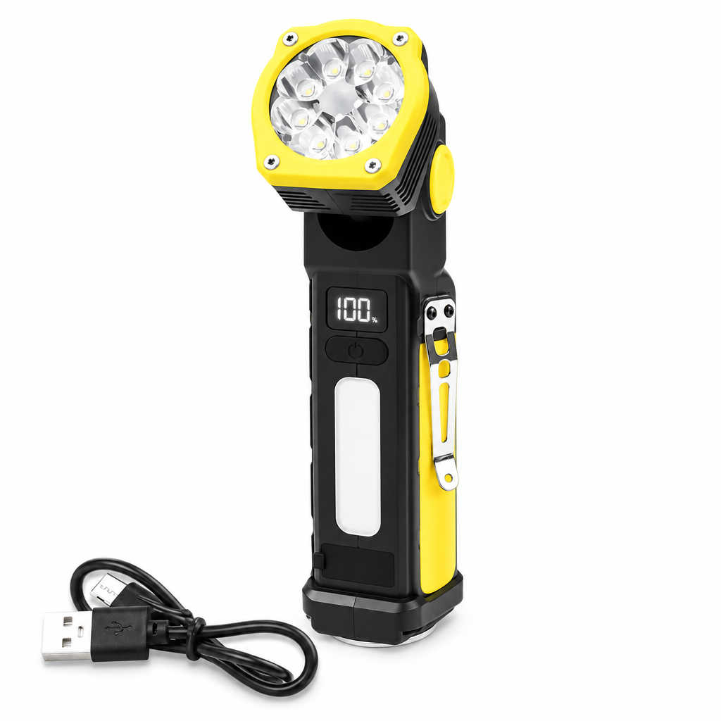 White-background hero candidate for the rechargeable LED work light