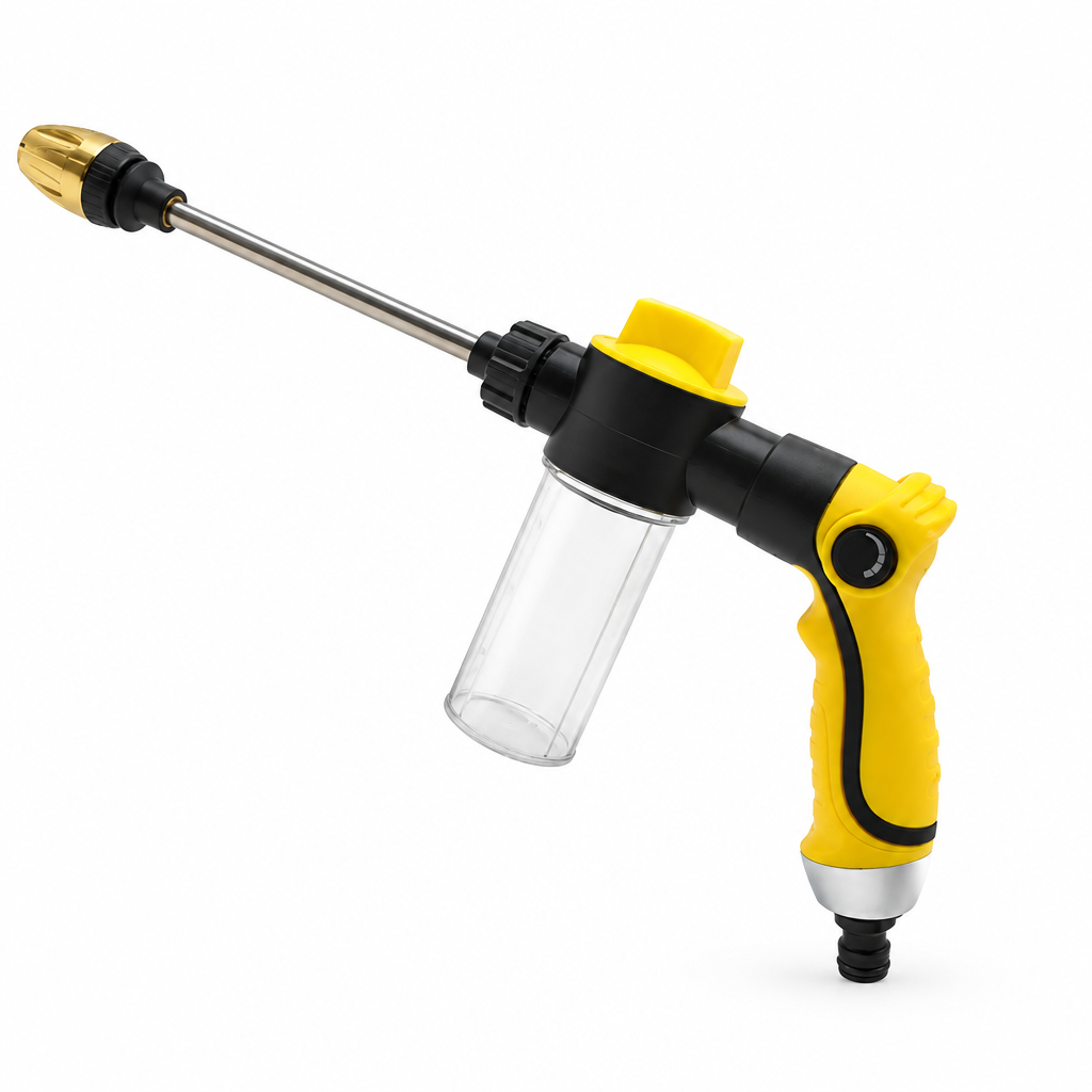 White-background hero image candidate for the yellow hose nozzle