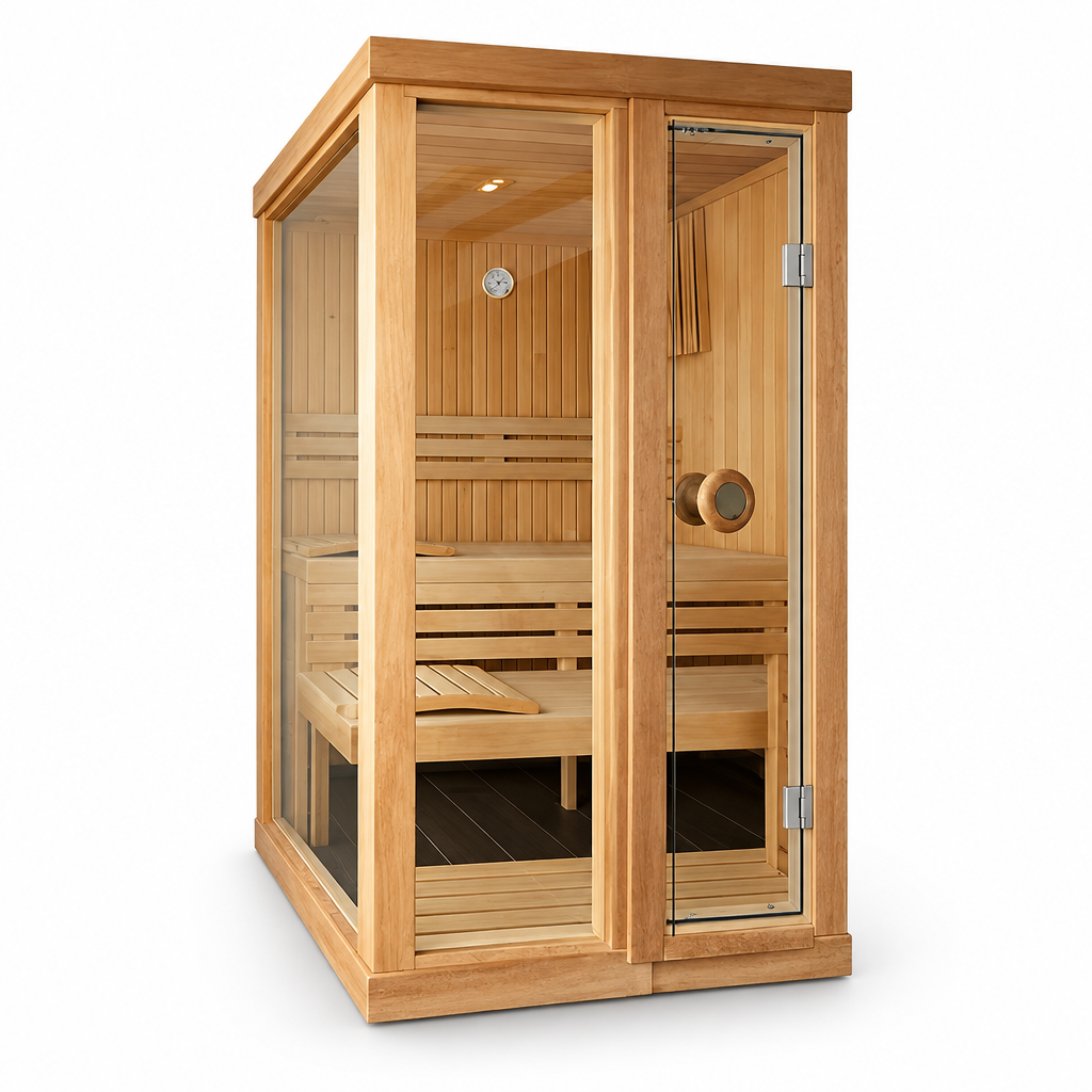 White-background sauna image candidate