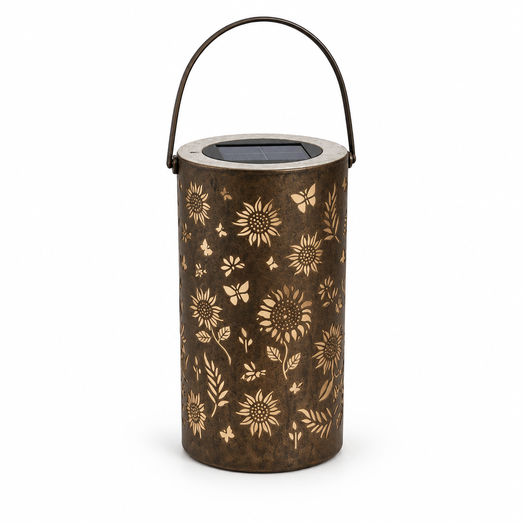 White-background Sunflower solar lantern hero candidate